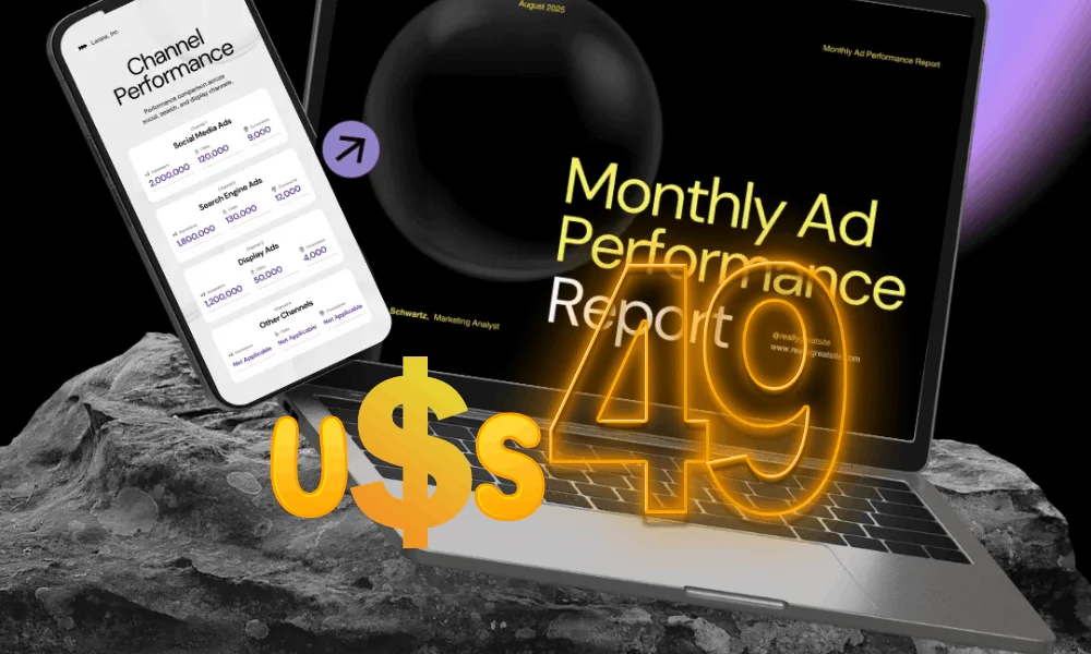 Vista previa de una landing page moderna para emprendedores